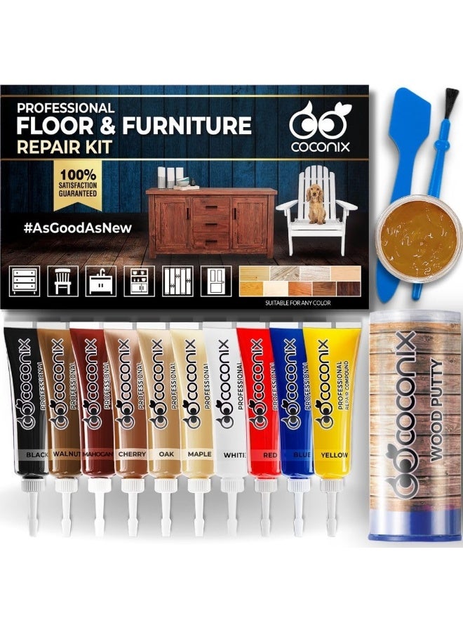 Coconix Floor and Furniture Repair Kit - Restorer of Your Wooden Table, Cabinet, Veneer, Door and Nightstand - Image 1
